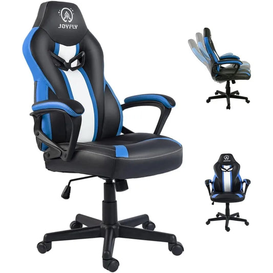 Ali JOYFLY Gaming Chair, Gamer Chair for Adults Teens Silla Gamer Computer Chair Racing Ergonomic PC Office Chair （Blue）