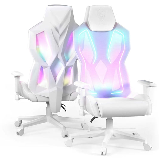 Ali 2023 New Gaming Chair with LED Lights, Computer Chair with Adjustable Lumbar Suppor