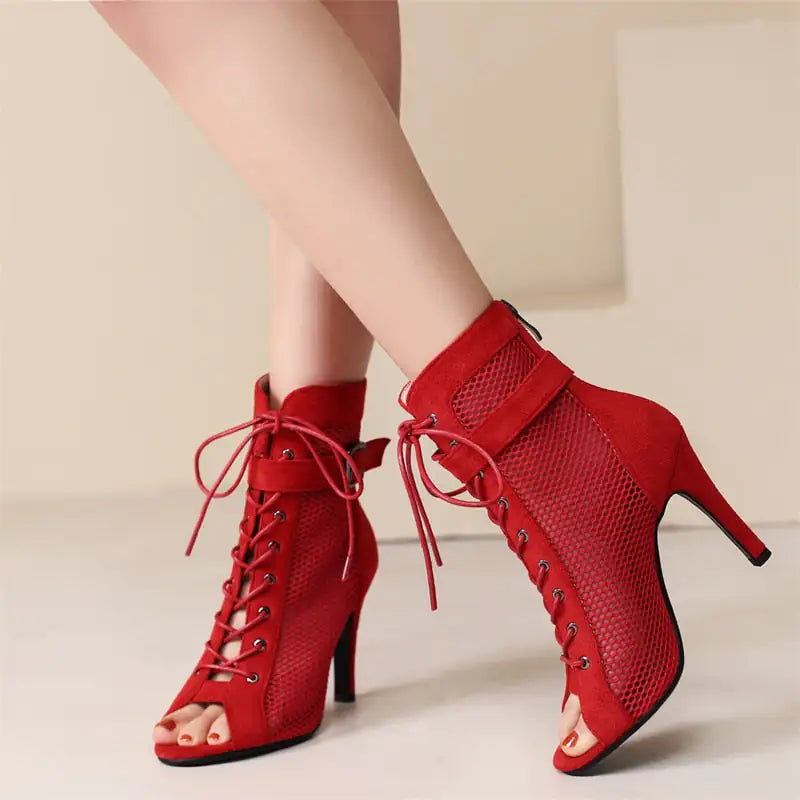 Our Peep Toe Gladiator Ankle Boots