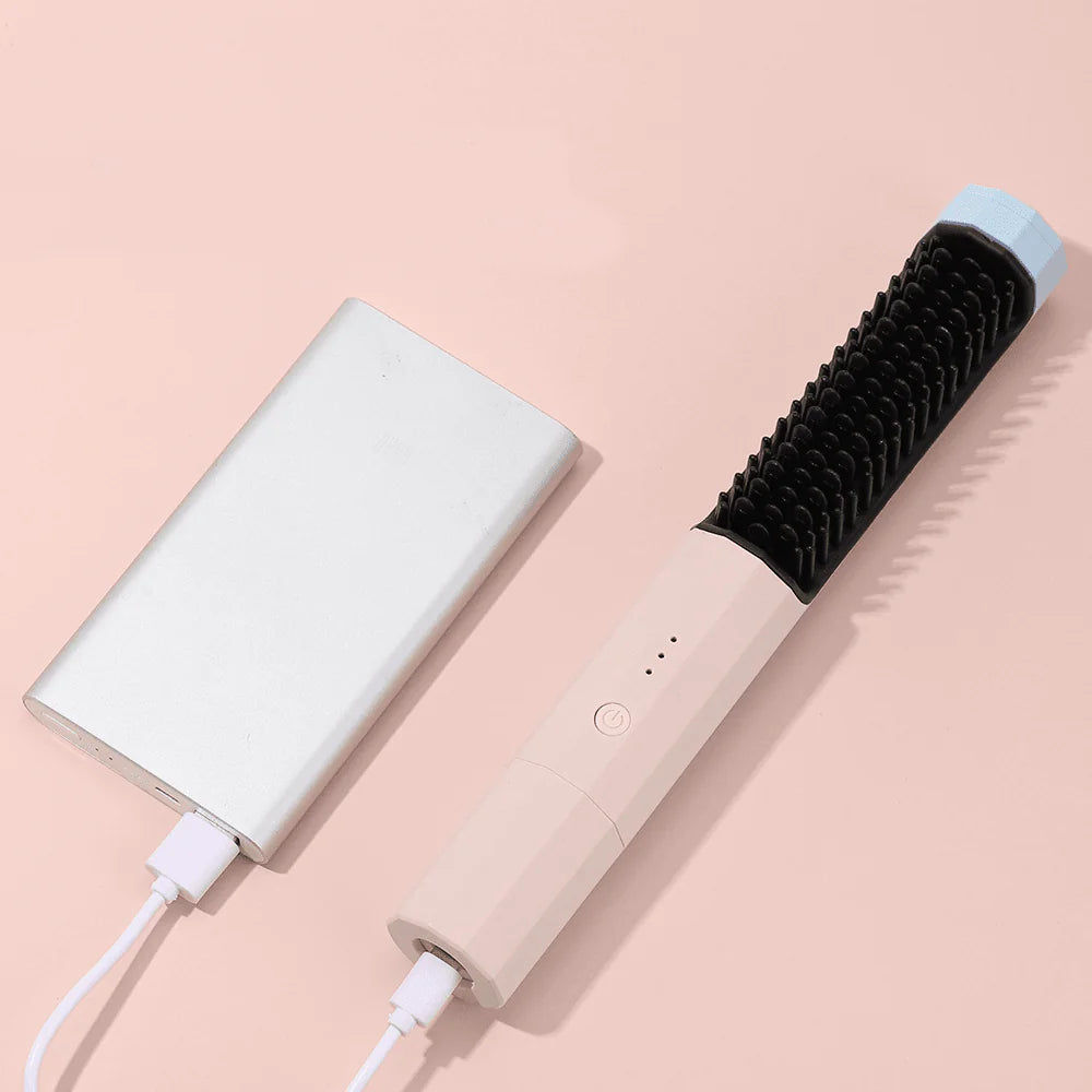 Wireless USB 2 in 1 Straightening Brush