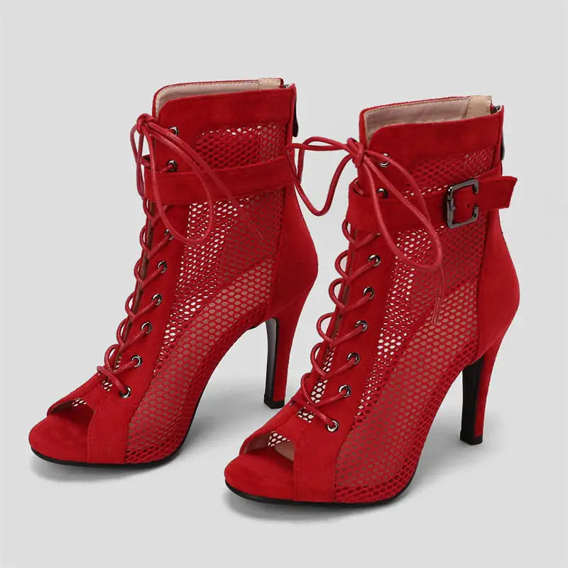 Our Peep Toe Gladiator Ankle Boots