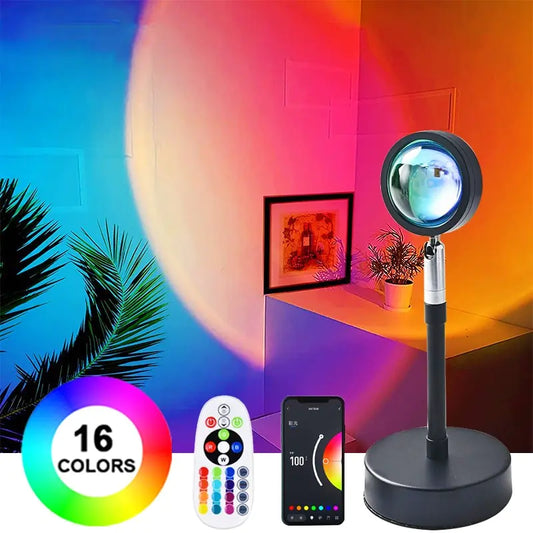 RGB Bluetooth Sunset Lamp Projector