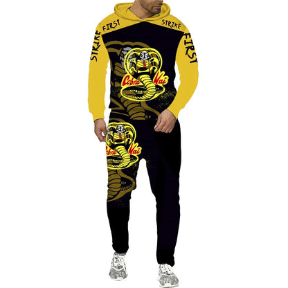 Ali Funny Cobra Kai 3D Print Tracksuit Men's Cool Hoodie/Pants/Suit Hip Hop 2022 Fashion Long Sleeve Jogging Sportswear Athletic Set