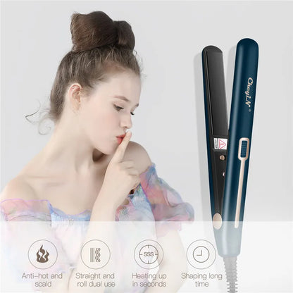 Ali Styling Tools CkeyiN Portable Constant Temperature Hair Straightener Hair Curler Professional Hair Styling Tools Mini Straight Hair Iron