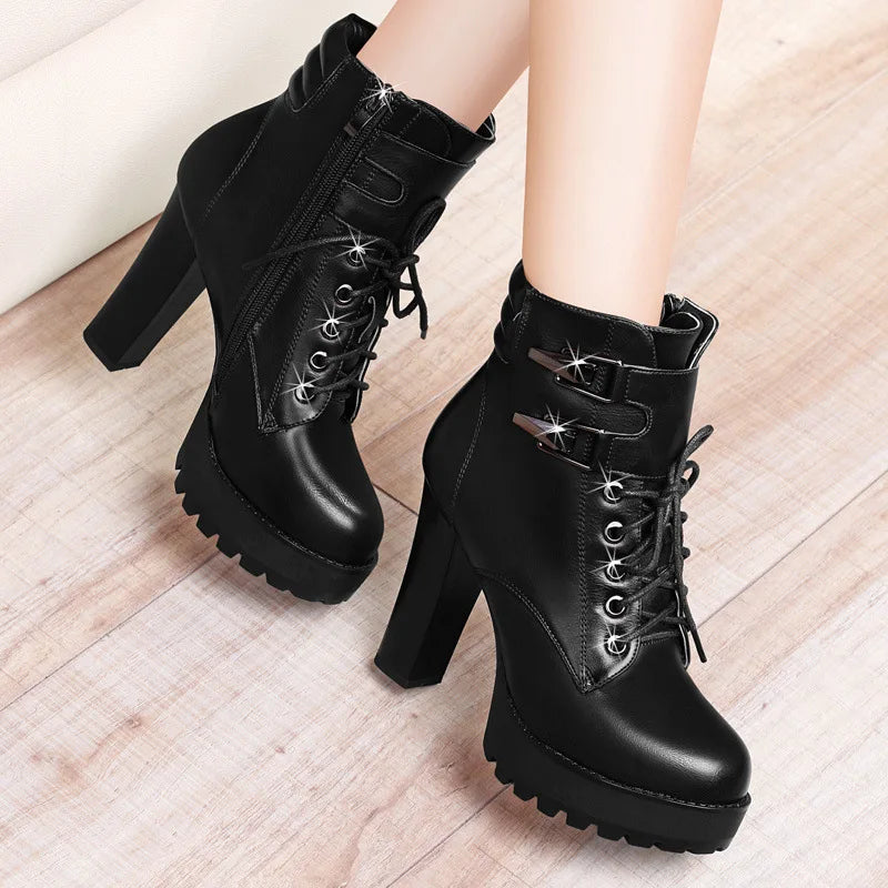 Ali High Quality Knee High Boots Women Soft Leather Knee Winter Boots Comfortable Warm Fur Women Long Boots Shoes black brown