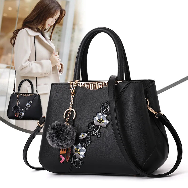 Ali Embroidered Messenger Bags Women Leather Handbags Bags for Women 2021 Sac a Main Ladies Hand Bag Female Hand bag new