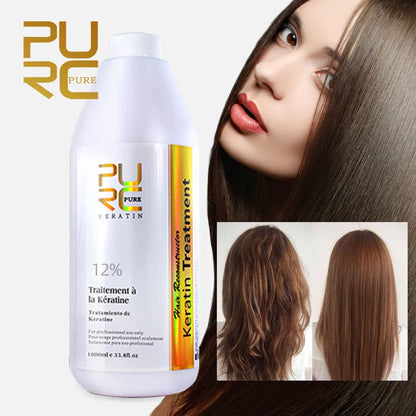 Ali Hair Treatments PURC 12% Brazilian Keratin Treatment Straightening Hair Keratin For Deep Curly Hair Treatment Wholesale Hair Care Products PURE