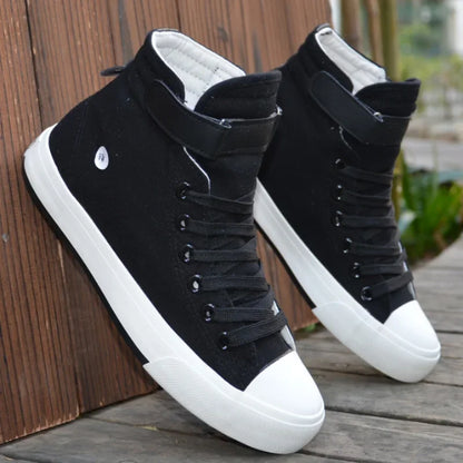 Ali Men High Top White Canvas Shoes Summer Autumn Women Sneakers Fashion Breathable Walking Trainers Non-slip Unisex Casual Shoe