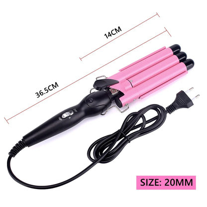 Ali Styling Tools Hair Curling Iron Ceramic Professional Triple Barrel Hair Curler Egg Roll Hair Styling Tools Hair Styler Wand Curler Irons