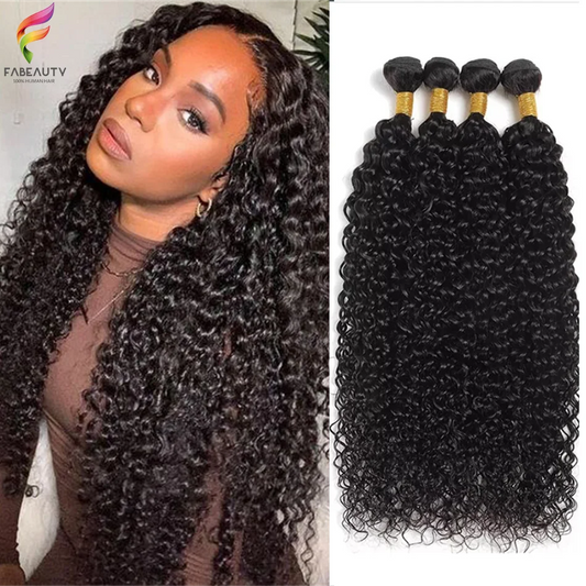 Ali 10A Brazilian Curly Bundles Unprocessed Kinky Curly Human Hair Weaving 1 3 4 PCS Wave Curly 100% Human Hair Extensions No Tangle