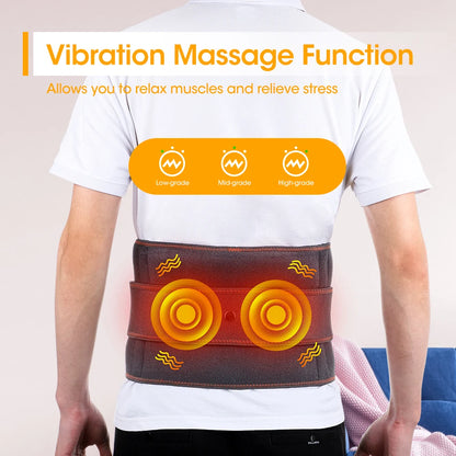 Ali Spa Electric Infrared Heating Therapy Waist Massager Back Support Belt Vibration Lumbar Massage Brace Pain Relief Muscle Massager