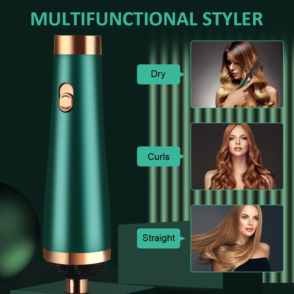 Ali Styling Tools 1200w Hair Dryer Hot Air Brush 3 IN 1 Hair Curler Straightener Comb Curls One Step Hair Styling Tools Electric Ion Dryer Brush