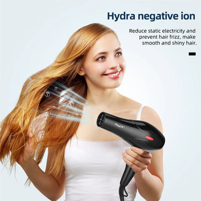 Ali Hair Dryers CkeyiN Powerful Electric Hair Dryer Low Noise Below Dryer Hot Cold Wind Hairdryer 3 Heat Settings 2 Speeds 2 Nozzles 2200W 220V