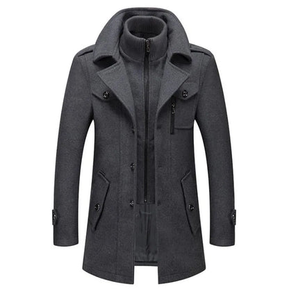 Ali Men's Jackets Winter Autumn Long Windproof Coat Fashion Business Casual Thick Slim Fit Jacket Streetwear Male Overcoat 4XL