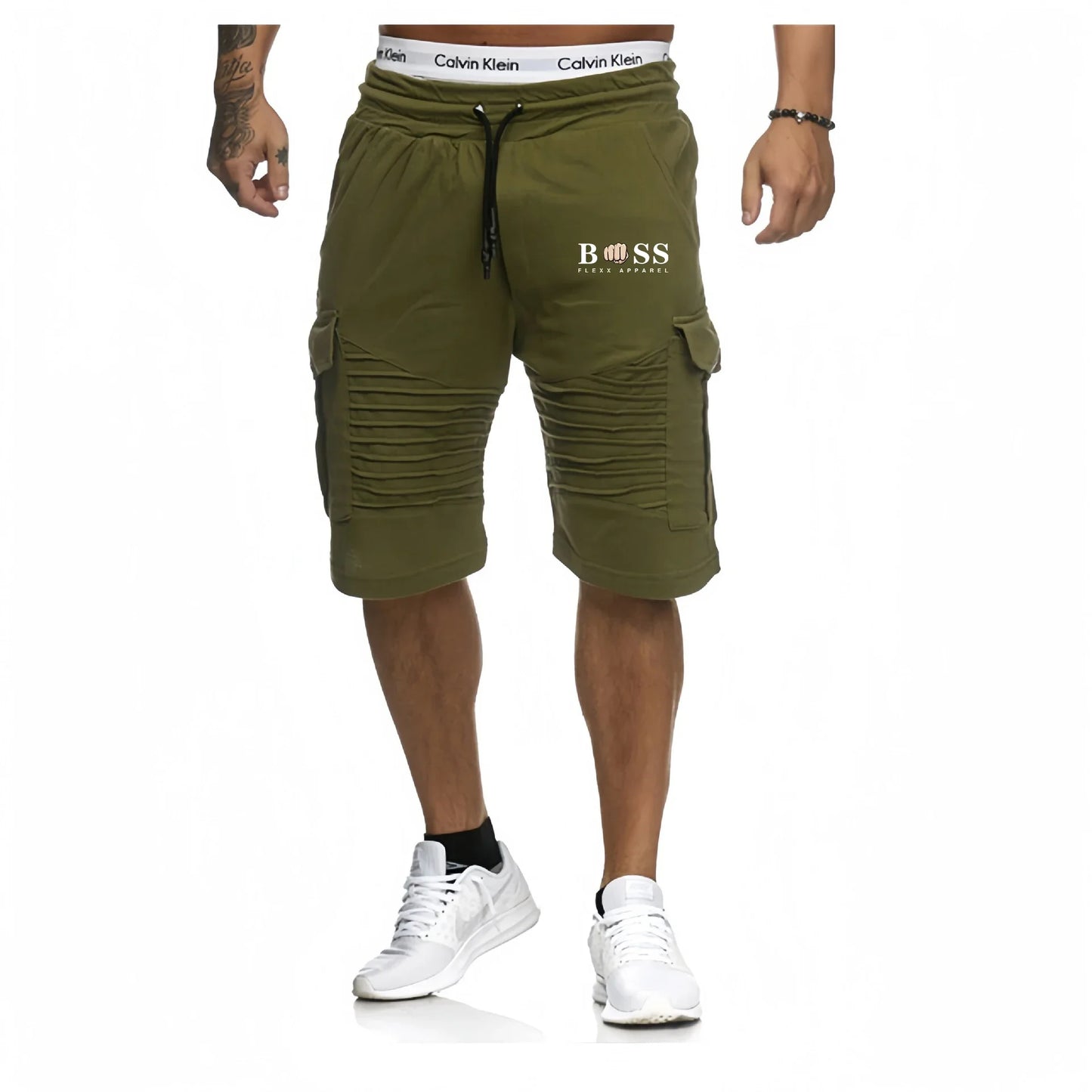 Ali 2024Men's clothingshortsnew summer cotton double pocket zippered cargo pants hip-hop style casual pants sports and fitness pants