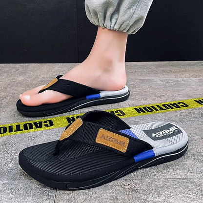 Ali High Quality Hot Sale Flip Flops Men Summer Beach Slippers Men Fashion Breathable Casual Men Flip Flops Summer Outdoor