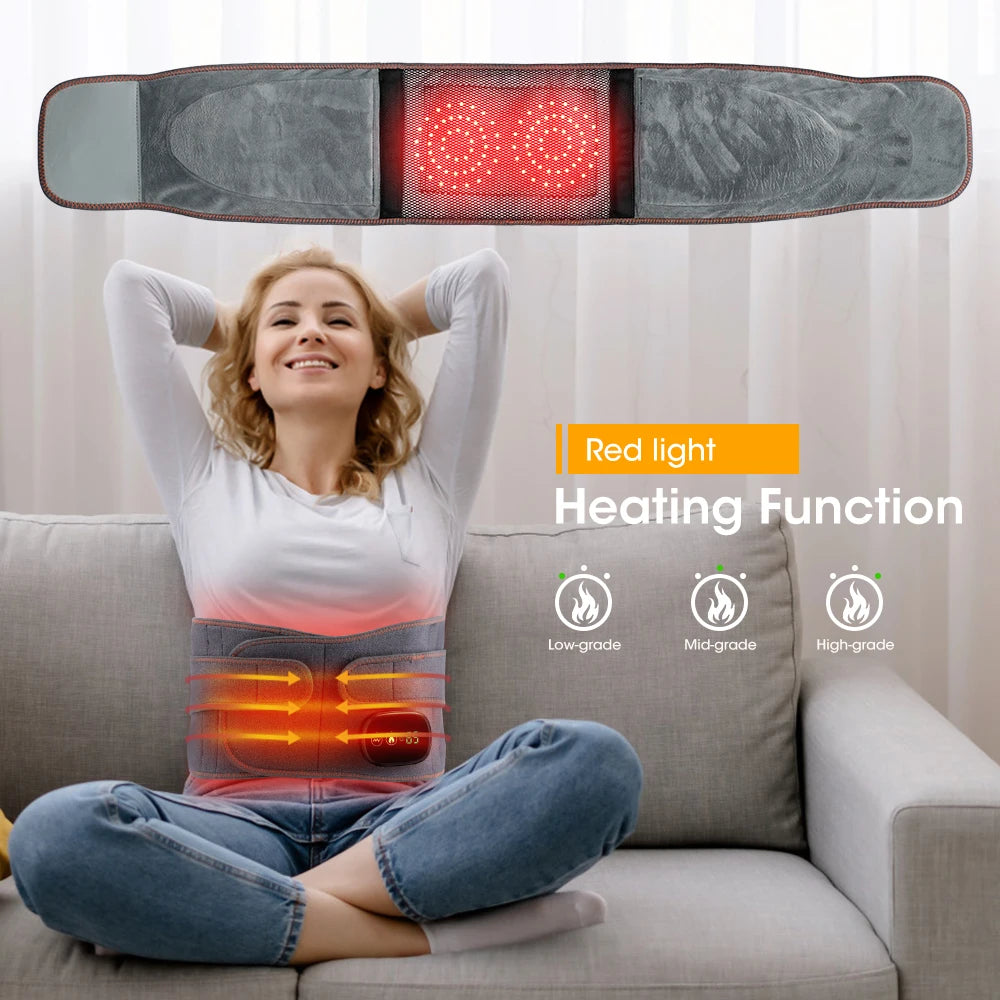 Ali Spa Electric Infrared Heating Therapy Waist Massager Back Support Belt Vibration Lumbar Massage Brace Pain Relief Muscle Massager