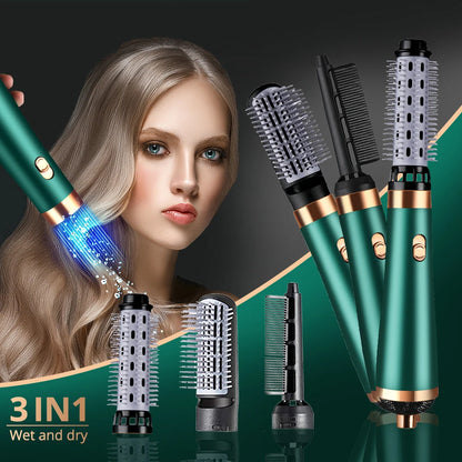 Ali Styling Tools 1200w Hair Dryer Hot Air Brush 3 IN 1 Hair Curler Straightener Comb Curls One Step Hair Styling Tools Electric Ion Dryer Brush