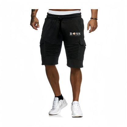 Ali 2024Men's clothingshortsnew summer cotton double pocket zippered cargo pants hip-hop style casual pants sports and fitness pants