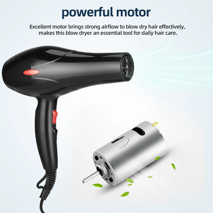 Ali Hair Dryers CkeyiN Powerful Electric Hair Dryer Low Noise Below Dryer Hot Cold Wind Hairdryer 3 Heat Settings 2 Speeds 2 Nozzles 2200W 220V