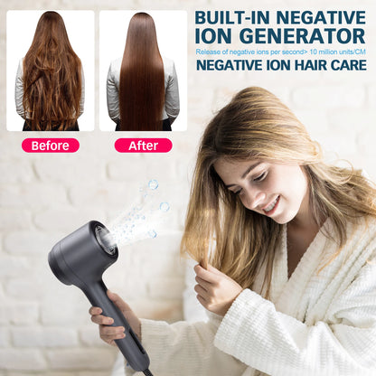 Ali Hair Dryers New Leafless Professional Hair Dryer with Diffuser Hair Dryer with Negative Ions and Intelligent Temperature Control Protection