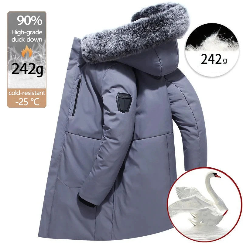 Ali Men's Jackets & Coats White Duck Down Men's Coats Winter Jackets for Men 2023 Incrassation Heated Down Coat Mens Brand Parker Men's Clothing Montclair