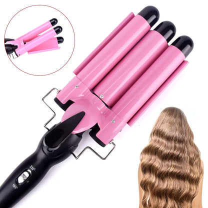 Ali Styling Tools Hair Curling Iron Ceramic Professional Triple Barrel Hair Curler Egg Roll Hair Styling Tools Hair Styler Wand Curler Irons