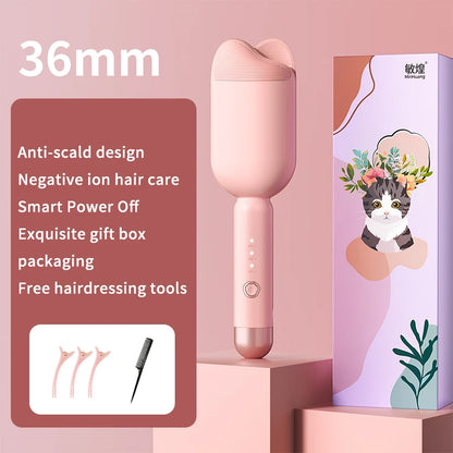 Ali Styling Tools New 36mm Wavy Hair Curlers Curling Iron Wave Volumizing Hair Lasting Styling Tools Egg Roll Head Waver Styler Wand Curling Irons