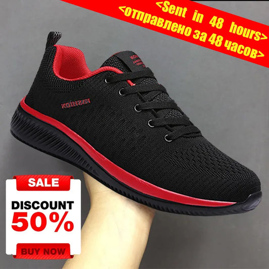 Ali Sport Shoes Men Lightweight Running Sneakers Walking Casual Breathable Shoes Non-slip Comfortable black Big Size 38-48 Hombre