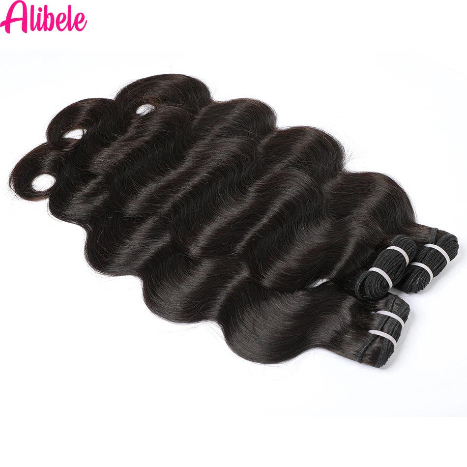 Ali Alibele 12A Grade Body Wave Bundle Deals Malaysia Virgin Hair Weave Bundles Water Wave Bundles Wholesale Bundles Natural Color