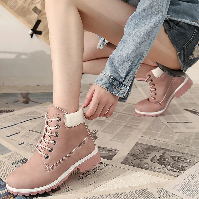 Ali Fujin High Quality Women Ankle Boots Motorcycle Women Fashion Boots Platform Booties Shoes Botas Mujer 2024 Spring Summer