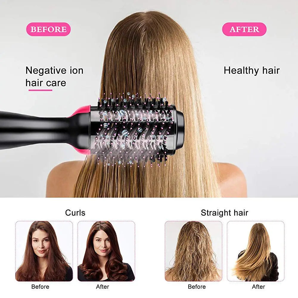 Ali Hair Dryers Ali Styling Tools Hair Dryer Brush Electric Hot Comb Fast Heat Hair Straightener Multifunctional Curling Iron Brush Hair Styling Tools Blow Dryer