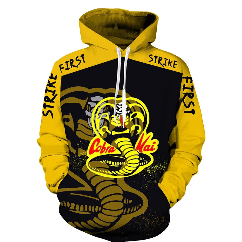 Ali Funny Cobra Kai 3D Print Tracksuit Men's Cool Hoodie/Pants/Suit Hip Hop 2022 Fashion Long Sleeve Jogging Sportswear Athletic Set