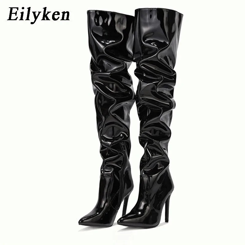 Women's Motorcycle Over The Knee Boots