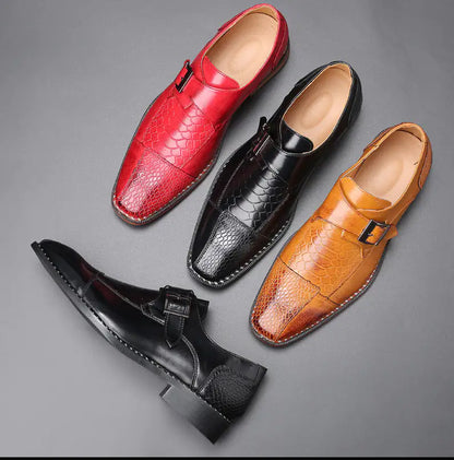 Elevate Your Style with Men's Monkstrap Leather Dress Shoes