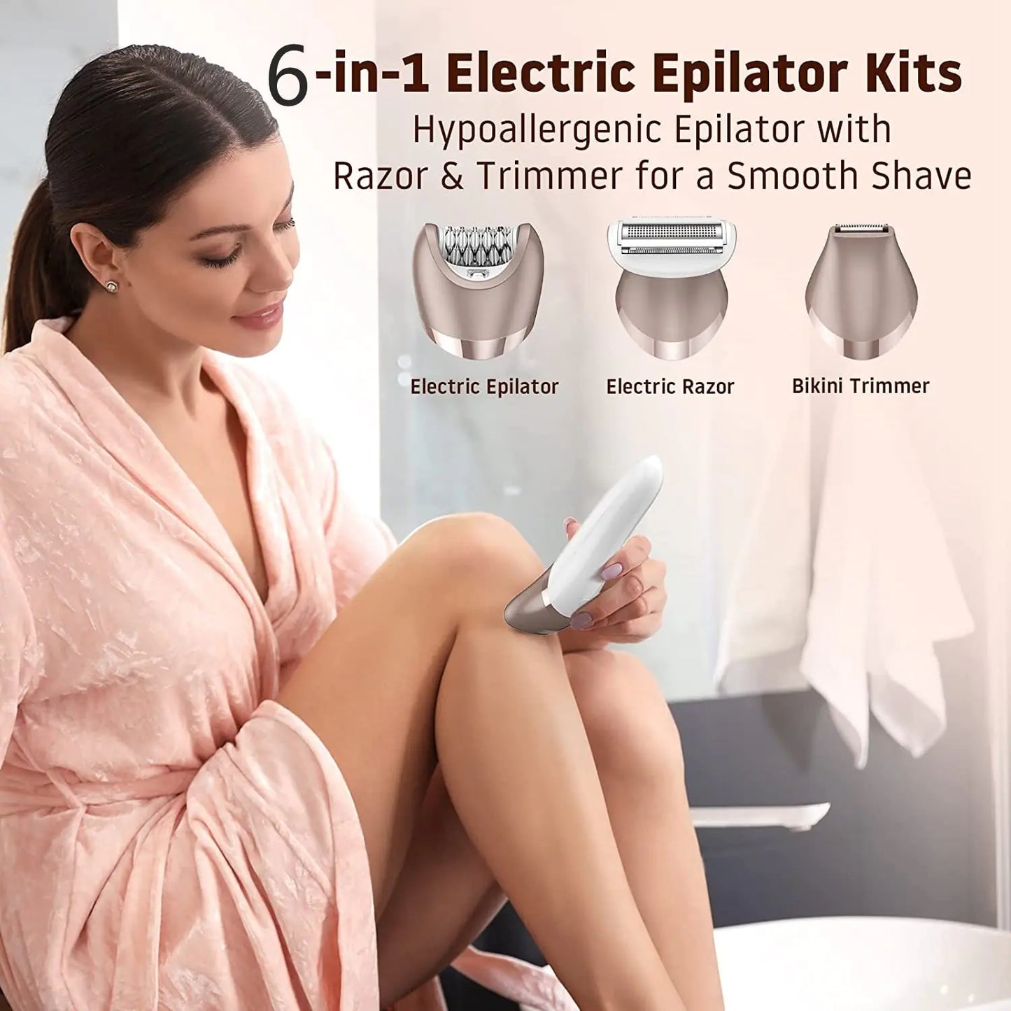 6-In-1 Electric Epilator and Shaver for Women