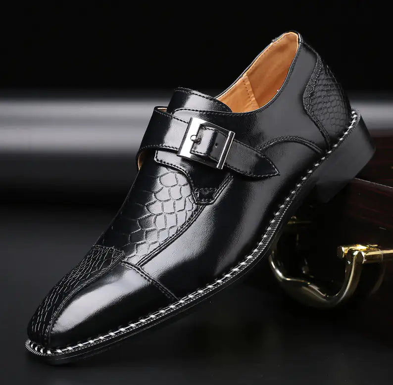 Elevate Your Style with Men's Monkstrap Leather Dress Shoes