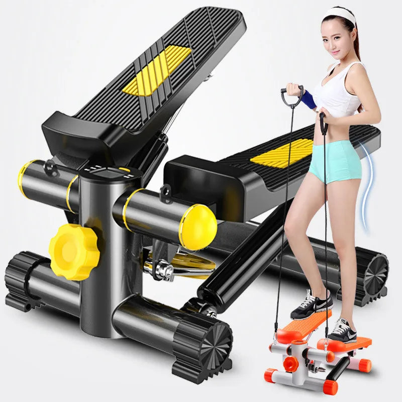 Ali Fitness Bicycle Foldable Pedal Stepper Fitness Machine Slimming Treadmill Workout Step Aerobics Home Gym Mini Stepper Exercise Equipment
