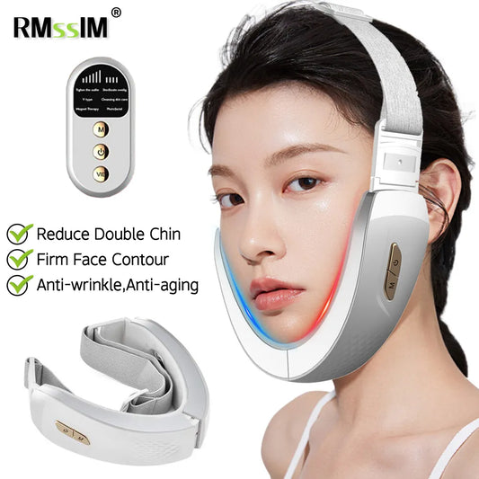 Ali Face & Body Tools V Face Facial Machine Electric V-Line Up Lift Belt Face Massage LED Face Skin Lifting Firming Beauty Device Double Chin Reducer