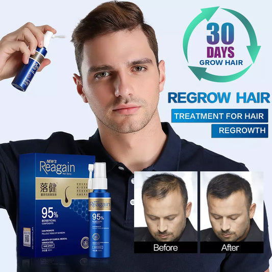 Ali Hair Treatments Hair Rapid Growth Spray for Men's Body and Chest and Eyebrows and Beard Thick Hair Treatment Loss Product 60ml and 20ml
