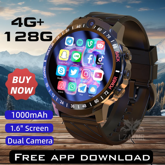 Ali NEW 4GNet 1000mAh MT27-3 Smart Watch Dual Camera for Youtube Video SIM Calling WiFi Connectivity Application Download Smartwatch