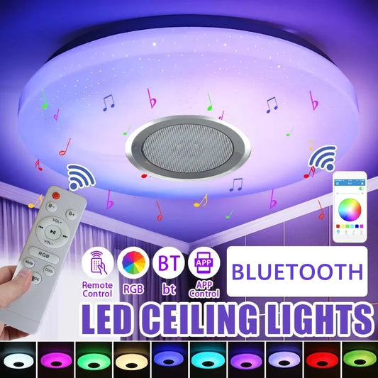 Ali bluetooth rgb music smart ceiling lamp Ceiling chandelier hanging lamps for ceiling home decor led lights home appliance