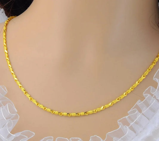 Ali Gold Necklace Women 9999 Real Gold Necklace Pendant Gold Necklace Fashion Hundred 3D Jewelry Gifts