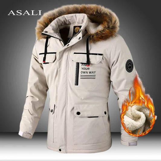 Ali Men's Jackets & Coats 2022 New Men Windbreaker Jacket Casual Hooded Male Cargo Coat Winter Thicken Warm Soft Shell Outerwaer Outdoor Windproof Jackets