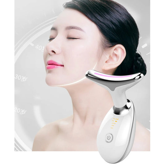 Ali Face & Body Tools EMS Thermal Neck Lifting and Tighten Massager Electric Microcurrent Wrinkle Remover LED Photon Face Beauty Device for Woman