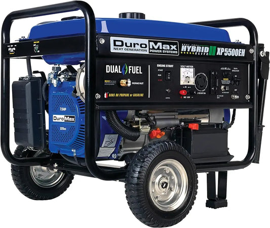 Ali DuroMax XP5500EH Electric Start-Camping & RV Ready, 50 State Approved Dual Fuel Portable Generator-5500 Watt Gas