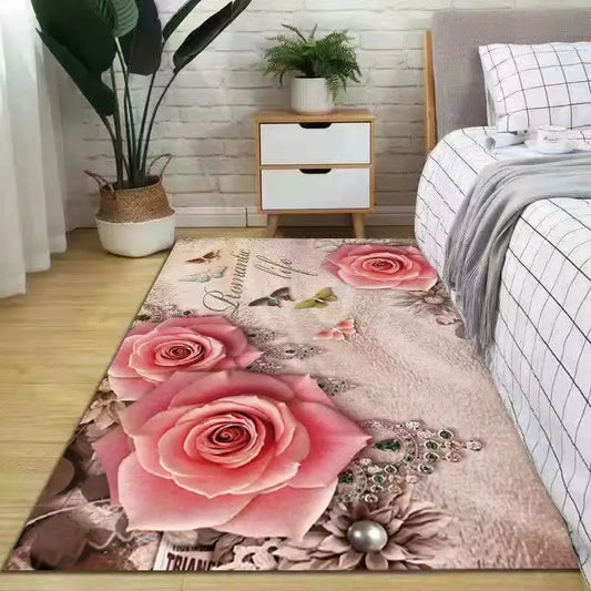 Ali Luxury Living Room Carpet Girl Pink Bedroom Bedside Mat Children Rooms Decoration Rug Modern Kids Lounge Play Carpets tapis 러그