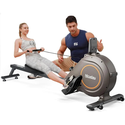 Ali Niceday Rowing Machine, Magnetic Rower Machine with 16 Resistance Levels, 350LBS Loading Capacity