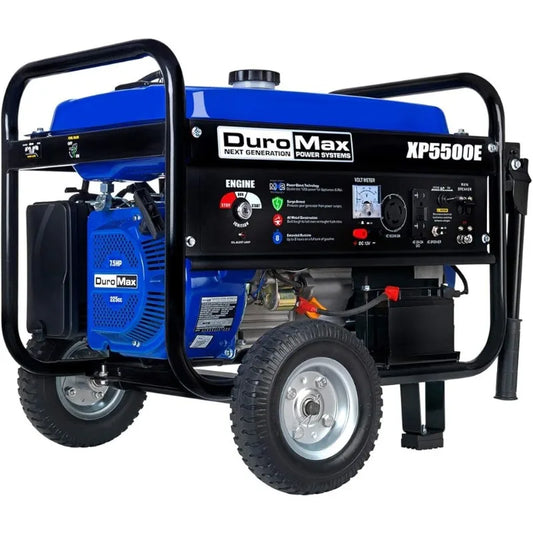 Ali DuroMax XP5500E Gas Powered Portable Generator-5500 Watt Electric Start-Camping & RV Ready, 50 State Approved, Generators