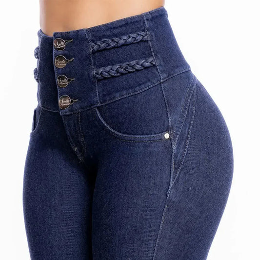 Ali Sexy Skinny Jeans Women High Waist Peach Hip Elastic Denim Pants Women's Tight Feet Pencil Pants Beautiful Design 2023 Trousers